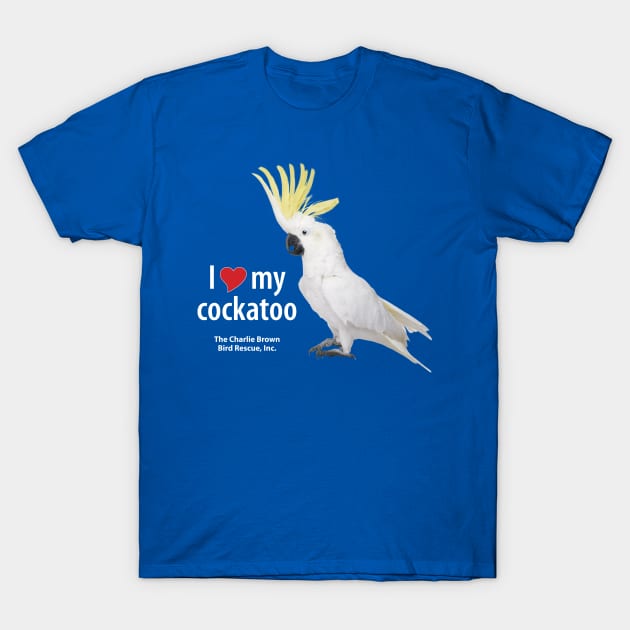 CB Sulfur-crested Cockatoo T-Shirt by Just Winging It Designs